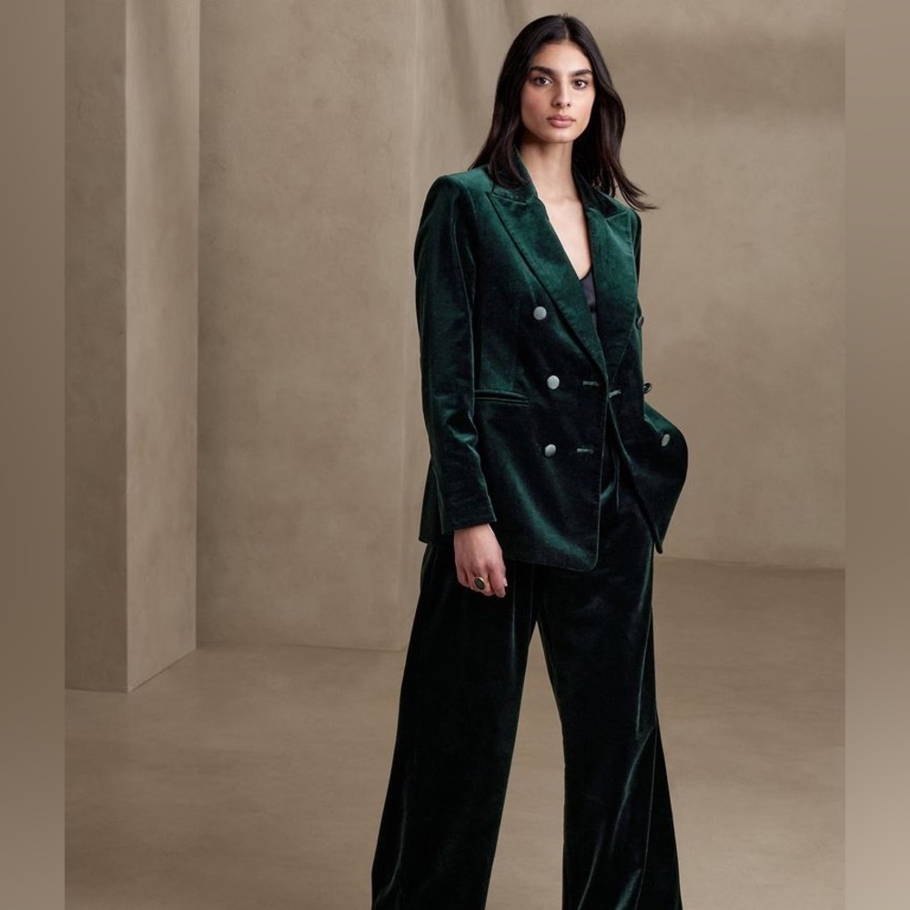 Banana Republic Veluro oversized velvet blazer